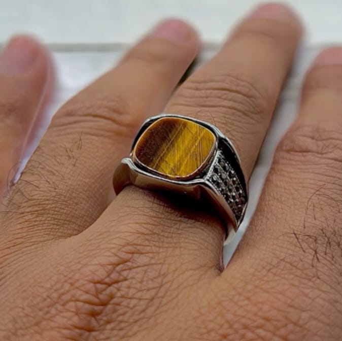 Premium Tiger Eye Stone Ring