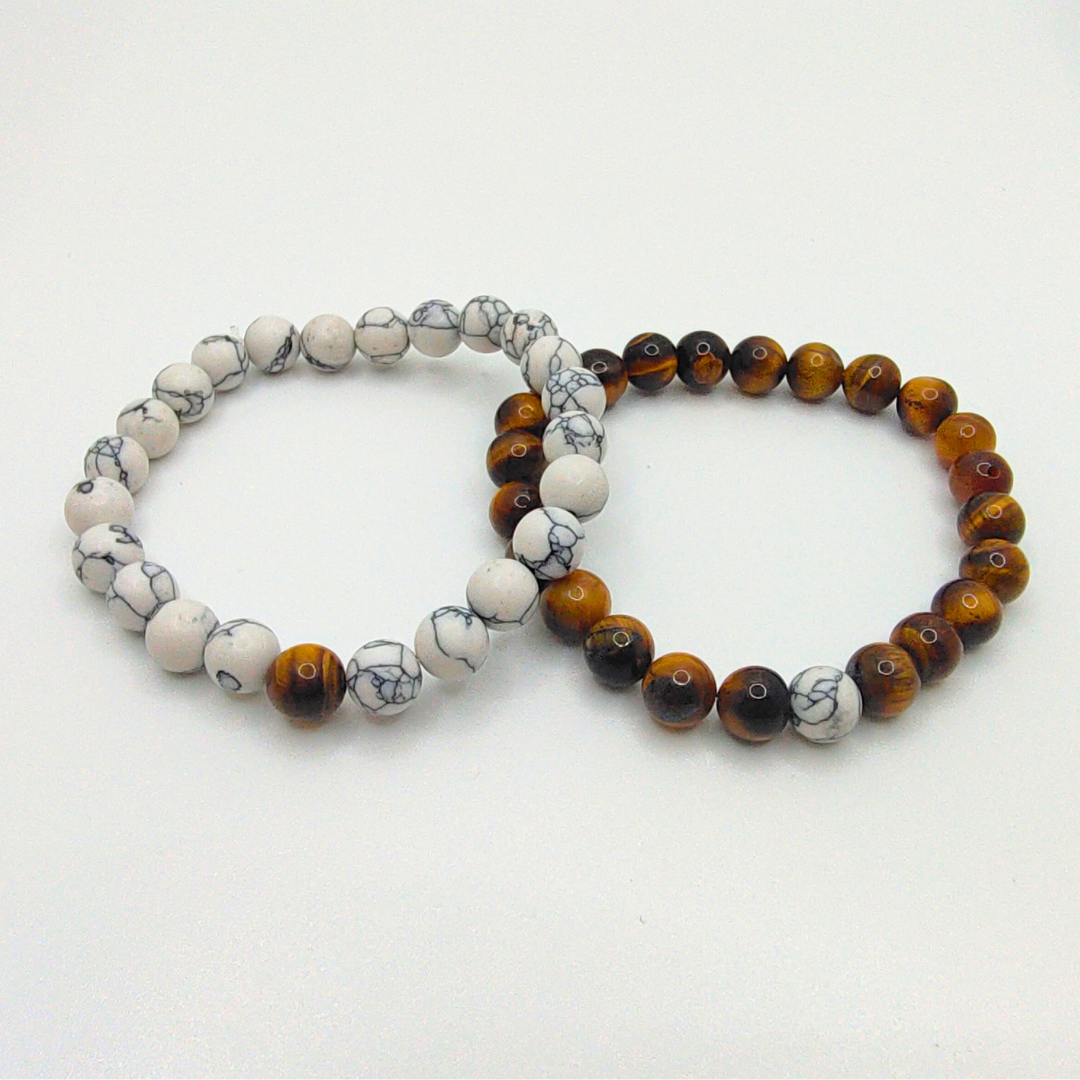 Tiger Eye Couple Bracelets Set