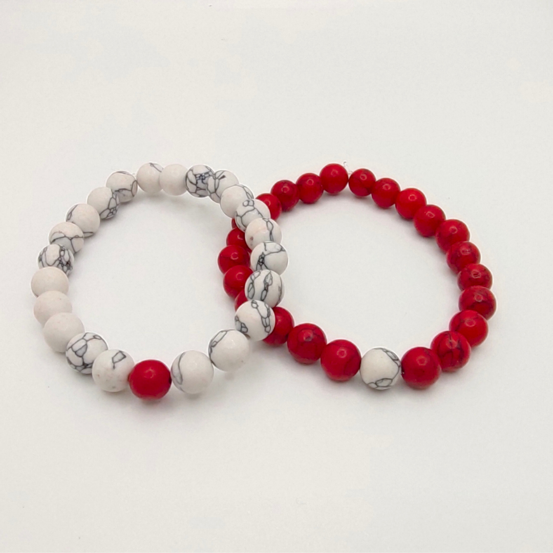 Couple Stone Bracelets Set