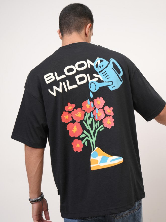 BLACK BLOOM WILD TSHIRT