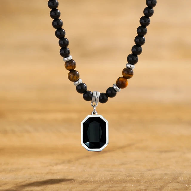 Olivenorma Onyx & Tiger Eye Necklace