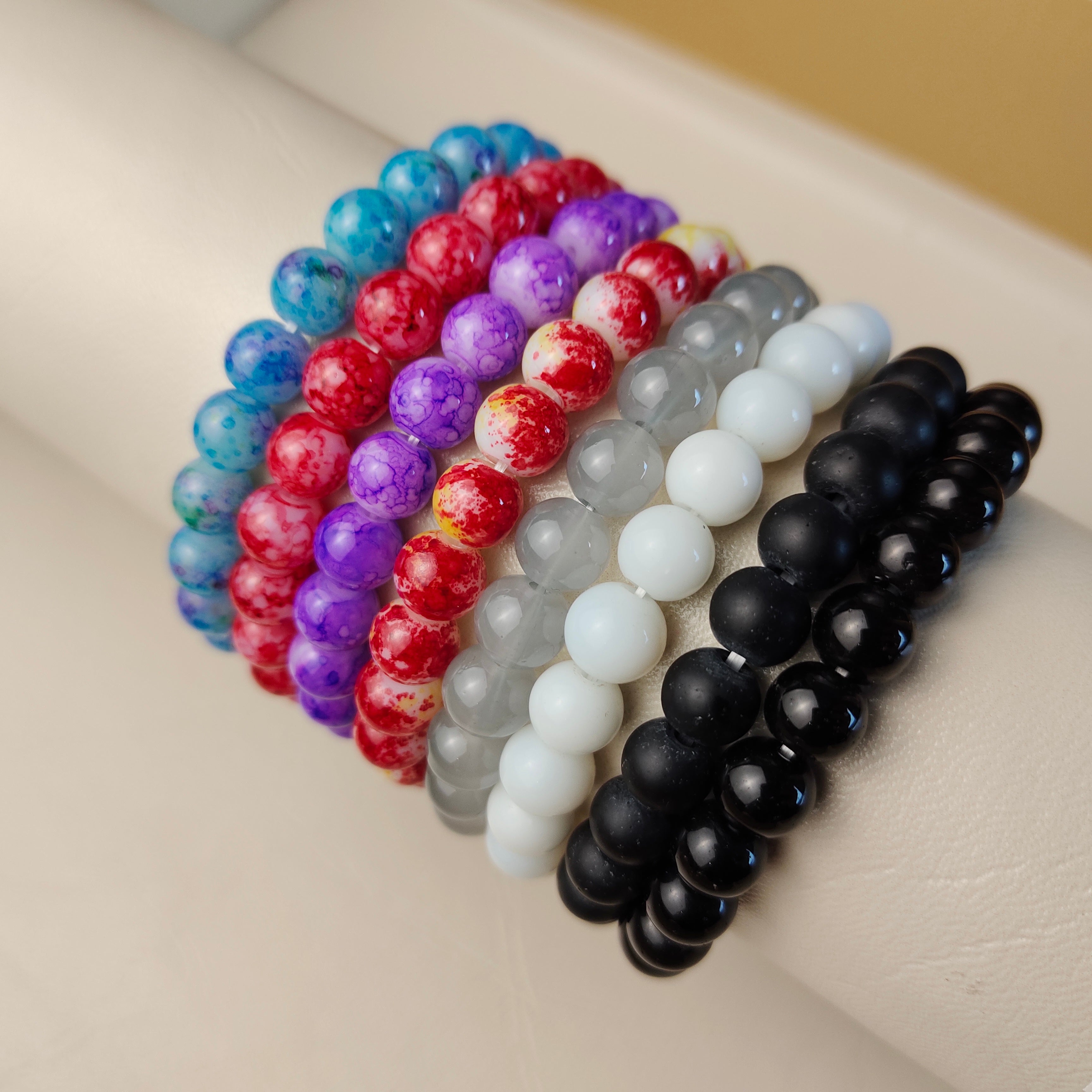 Pack of 8 Stone Beads For Women