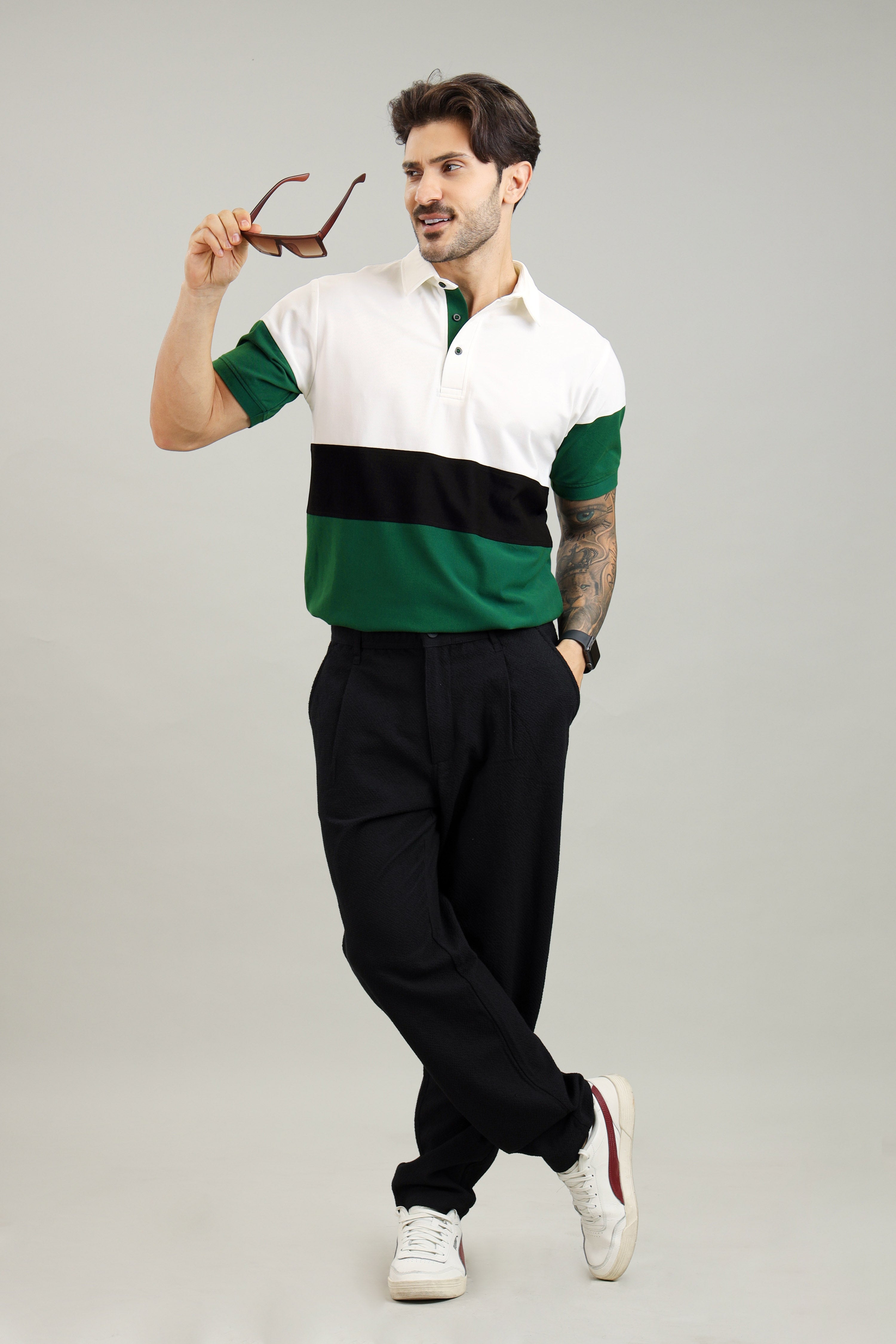 Signature Men's Green Polo T-Shirt