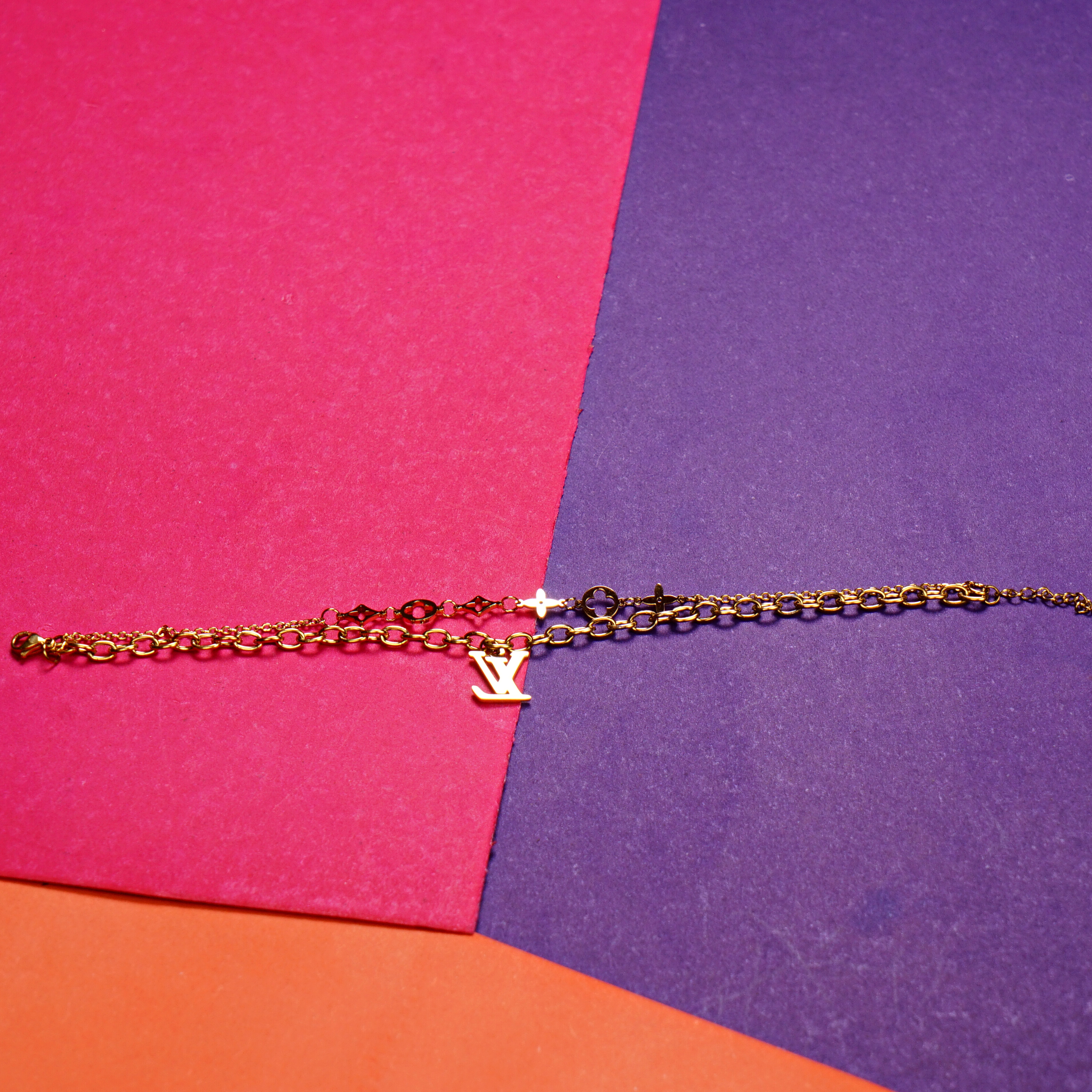 Layered Chain Golden Bracelet