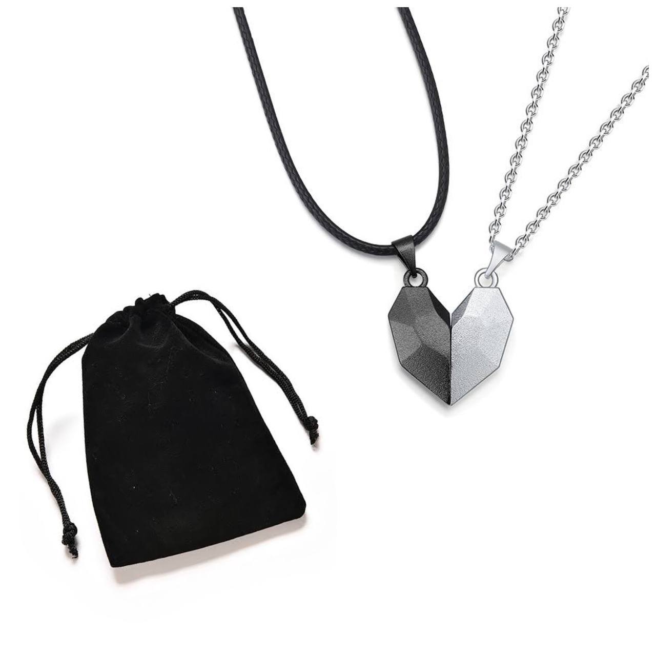 Magnetic Heart Necklace Pair
