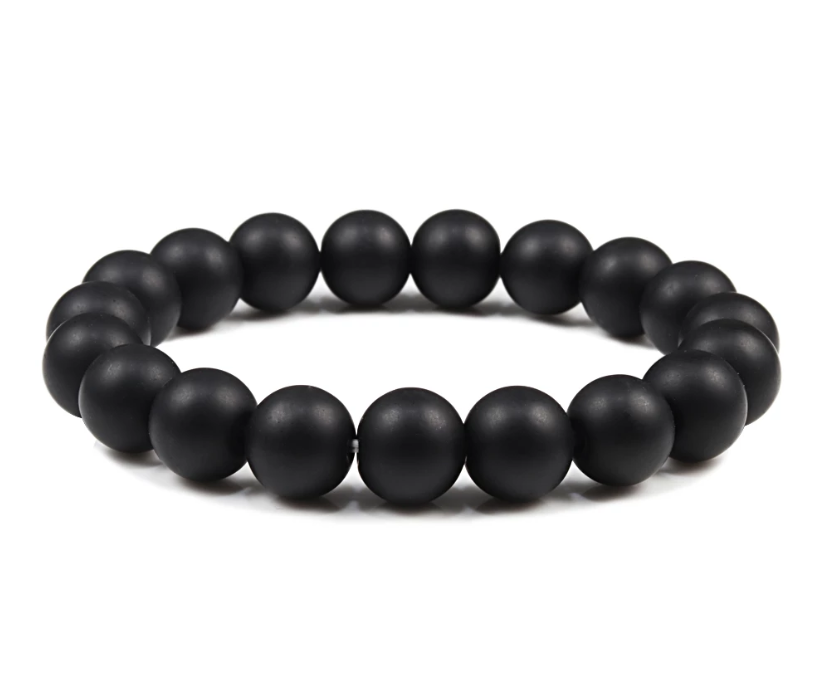 Matte Black Beads Bracelet