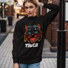 Women Tiger Black Sweatshirt