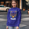 Women Tiger Blue Sweatshirt