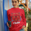 Women Tiger Red Sweatshirt