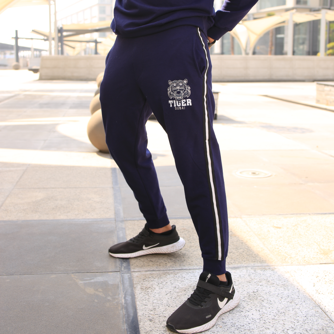 Tiger Navy Blue Casual Trouser